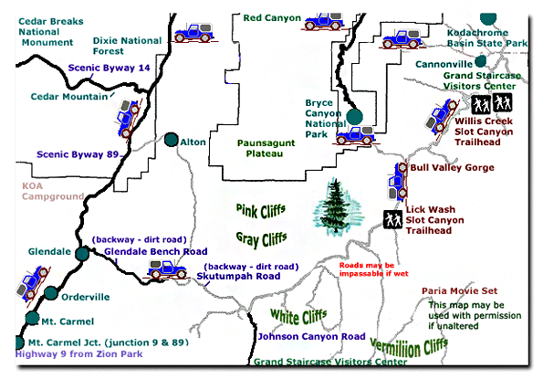 Map Grand Staircase National Monument
