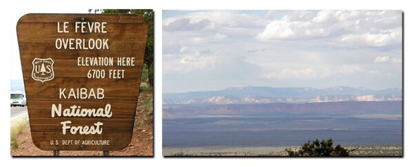 Le Fevre Overlook on Arizona 89 allows a view of all the steps of the Grand Staircase