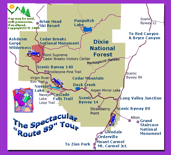 Cedar Breaks map