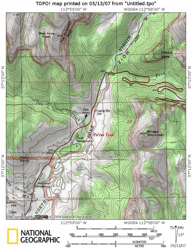 Parus Trail Map