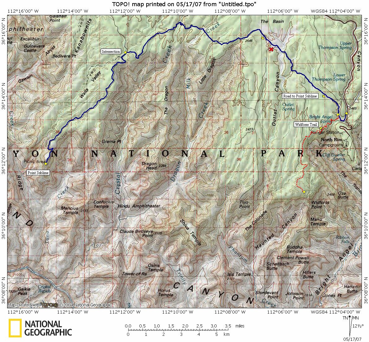 Point Sublime Map
