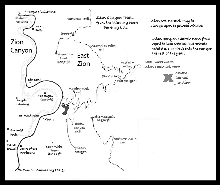 Zion National Park Map